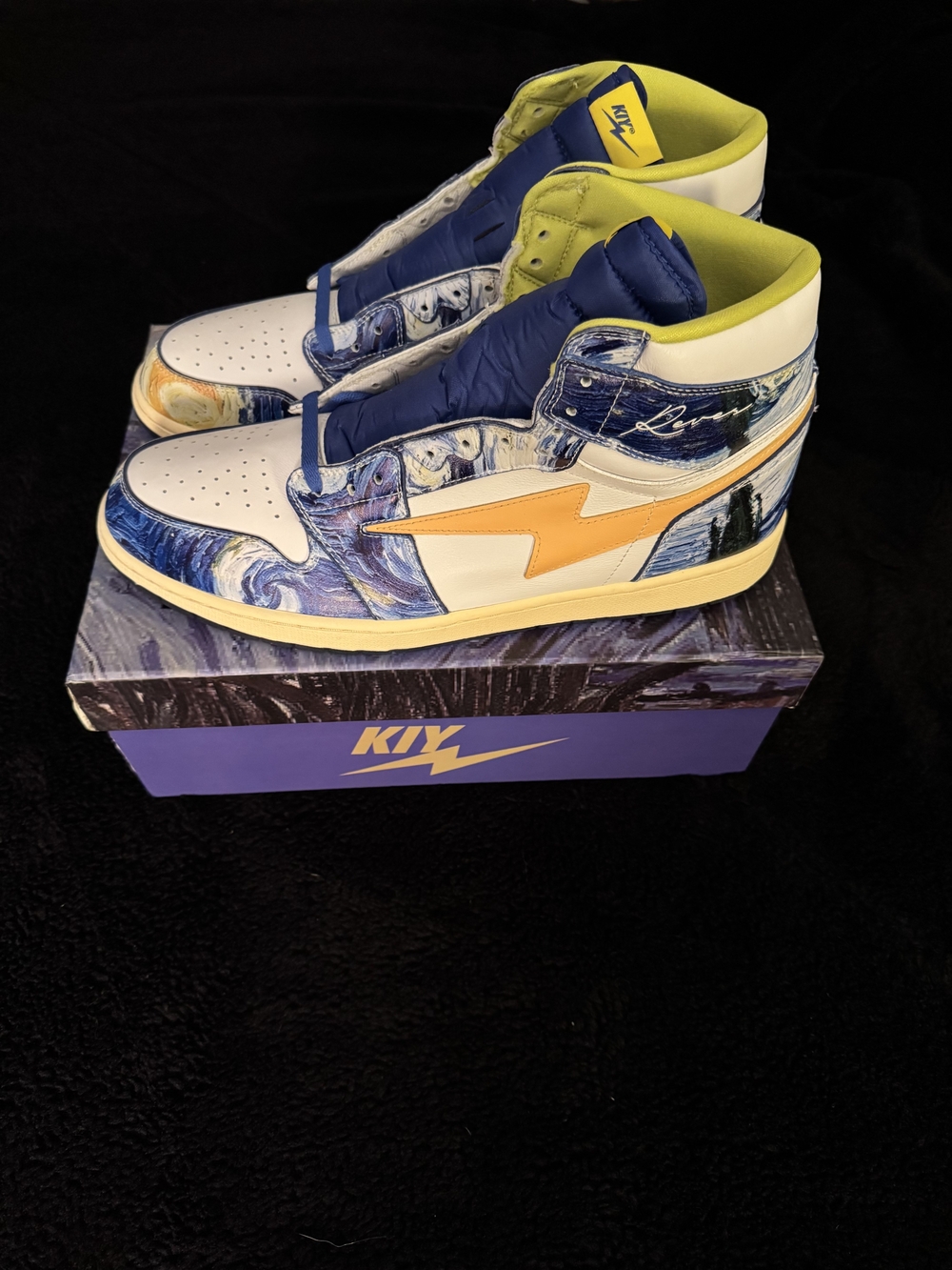 Kool KIY Reves Paris Kiy Studio High "Vincent Van Gogh" Men's Size 16.